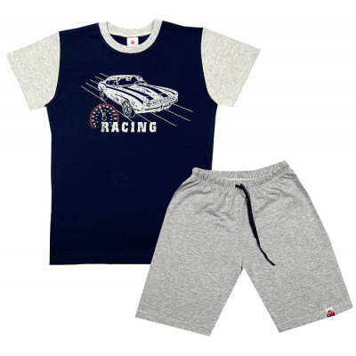 Темно-синий набор футболка с шортами, Bartek, темно-синий