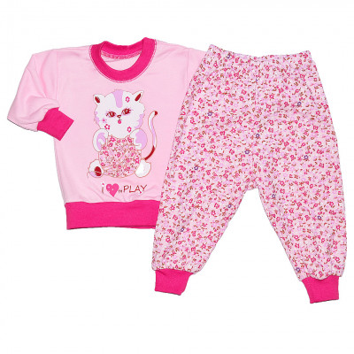 Яркая детская пижама, розовая