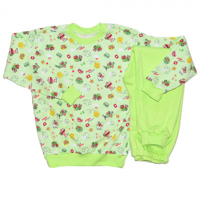 Пижама зеленая с длинными рукавами