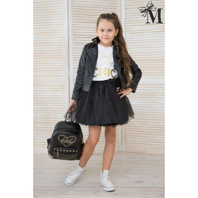 Куртка для девочки Krees, черная