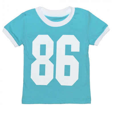 Футболка детская морского цвета с цифрой