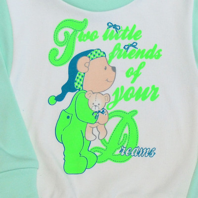 Пижама зеленая с мишкой