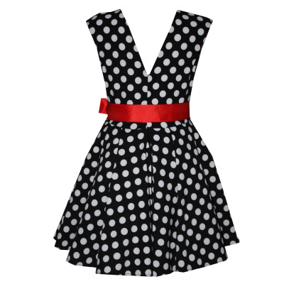 Платье в горошек с поясом