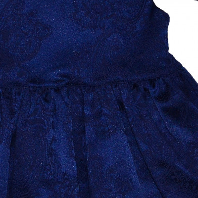 Платье синее в комплекте с повязкой из жаккарда