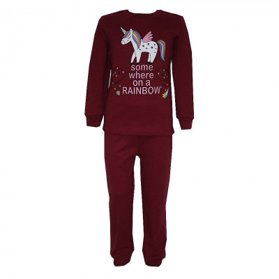 Пижама бордовая с аппликацией