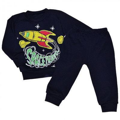 Пижама с аппликацией, синяя