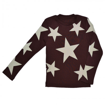 Водолазка со звездами, коричневая
