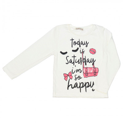 Белая кофта с длинными рукавами