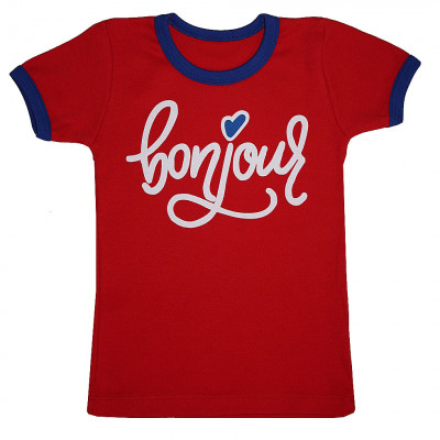 Футболка красного цвета Bonjour 