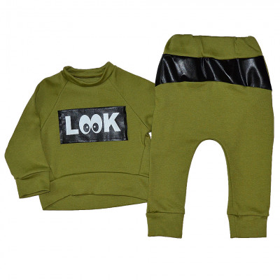 Спортивный костюм с кожаными вставками