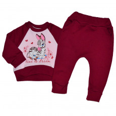 Бордовый спортивный костюм для девочки