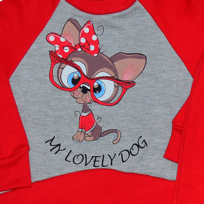 Яркий спортивный костюм для девочки, красный