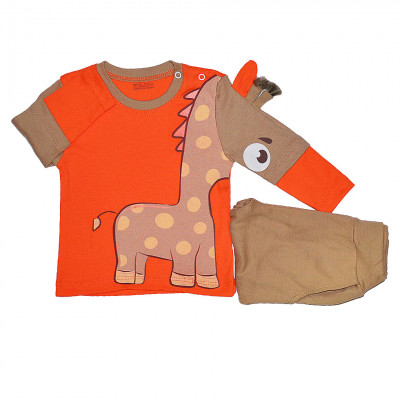 Комплект детский с объемным рисунком, жираф