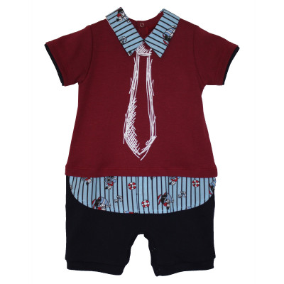 Костюм-боди бордового цвета для мальчика
