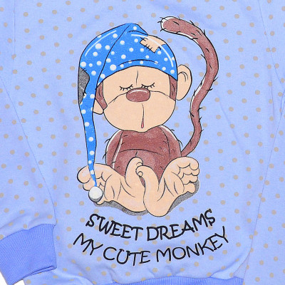 Детская пижама голубого цвета Monkey