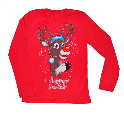 Кофта с длинными рукавами новогодняя