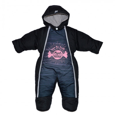 Черный зимний комбинезон