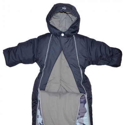 Комбинезон серого цвета с рисунком для девочки