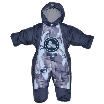 Серый комбинезон зимний детский