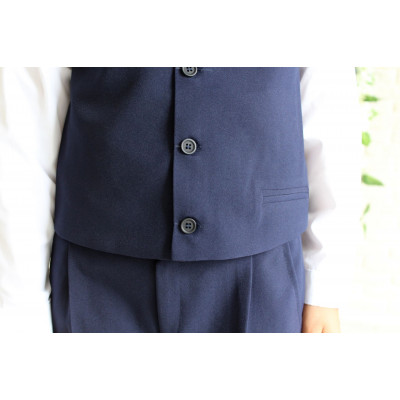 Однотонный синий костюм подростковый