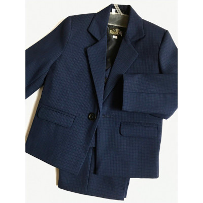 Синий детский костюм в клетку "PringlBlue"