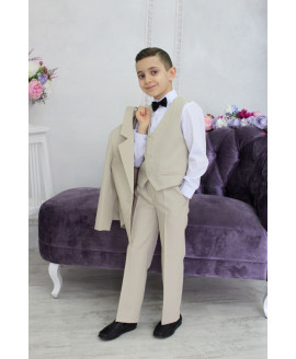 Подростковый костюм бежевого цвета