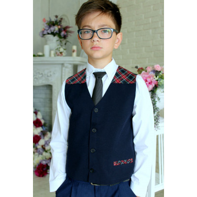 Жилетка шотландка для мальчика