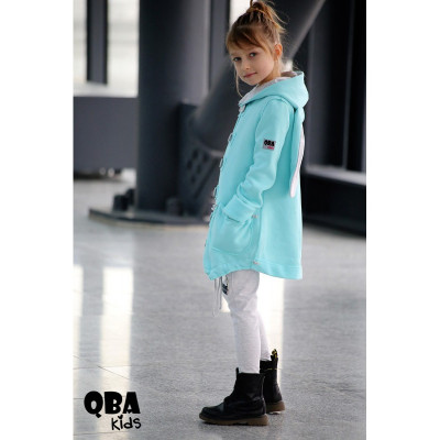 Межсезонное полупальто бирюзового цвета