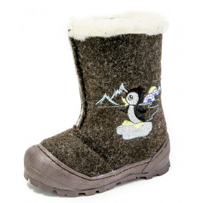 Валенки коричневые с рисунком