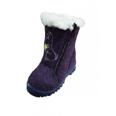 Валенки фиолетовые с рисунком
