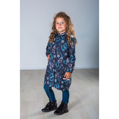 Плащ для девочки демисезонный, синий