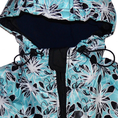 Куртка демисезонная бирюзового цвета с цветами
