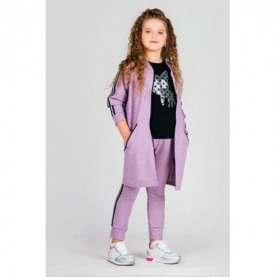 Удлиненная куртка и брюки для девочки