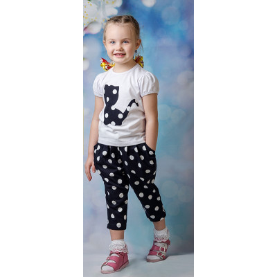 Комплект для девочки с кошкой