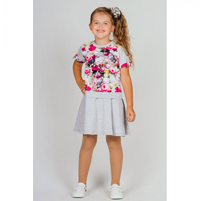 Платье детское с цветочным принтом