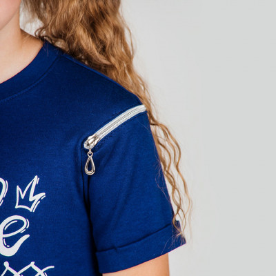 Синее платье детское с молнией