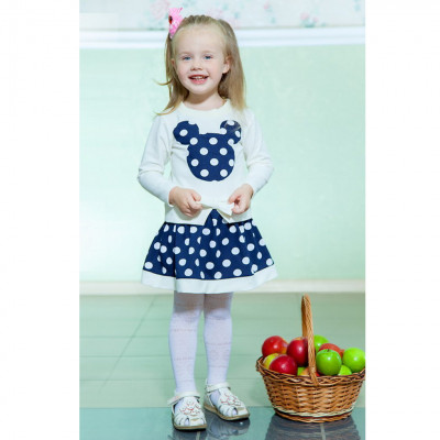 Платье в горошек с Микки