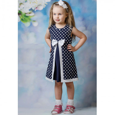 Детское платье в горошек