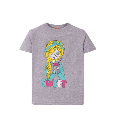 Серая футболка для девочки Sweet