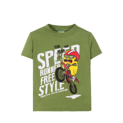 Болотного цвета футболка "Speed runner"