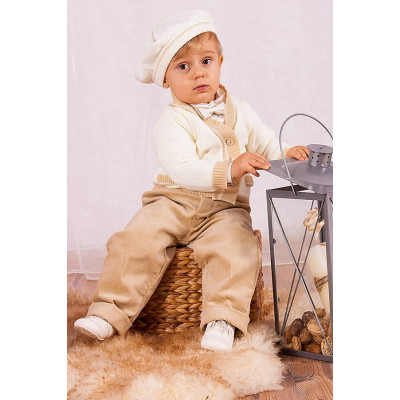 Прогулочный костюм "Street", бежевый с кардиганом