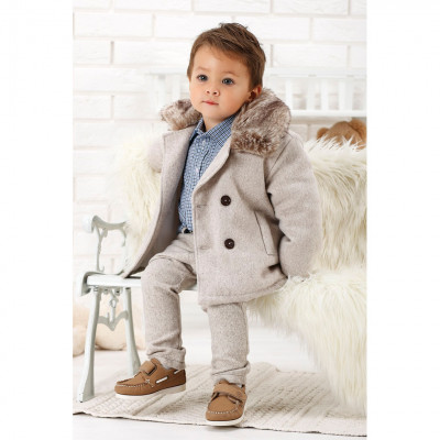 Пальто для мальчика в комплекте с брюками