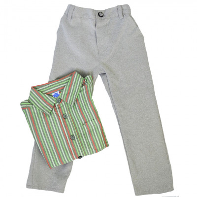 Комплект брюки с рубашкой, FY025, зеленый