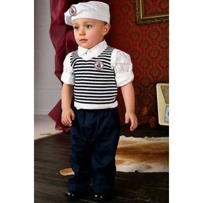 Костюм для мальчика "Kid by the sea", синий