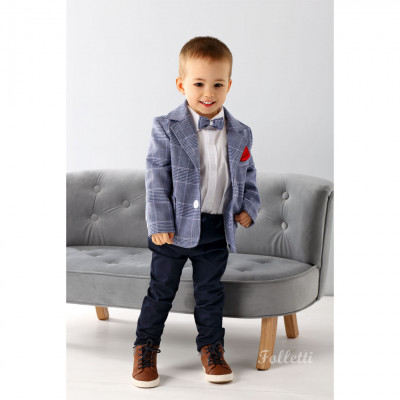 Костюм для фотосессии с синим пиджаком