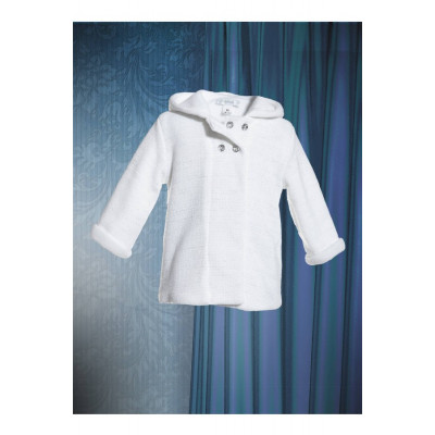 Трикотажное пальто, белое