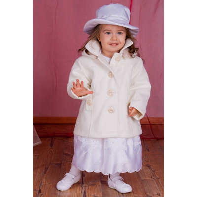 Пальто для девочки белое