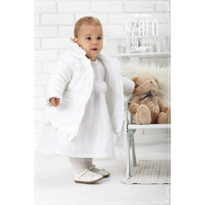 Стеганная белая куртка для девочки