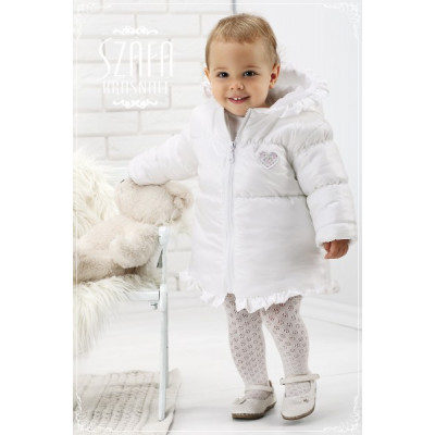 Стеганная белая куртка для девочки