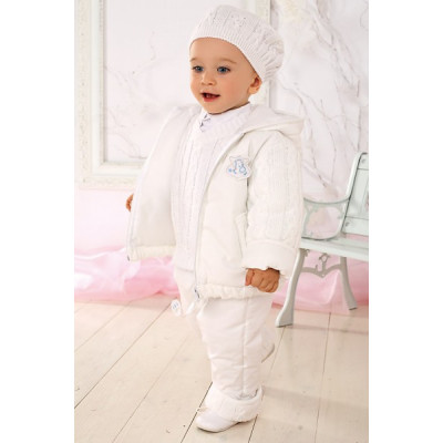 Утепленный комплект снежно-белого цвета